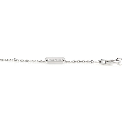 Van Cleef & Arpels 18K White Gold Diamond Mini Frivole Pendant Pave Necklace 4 of 6