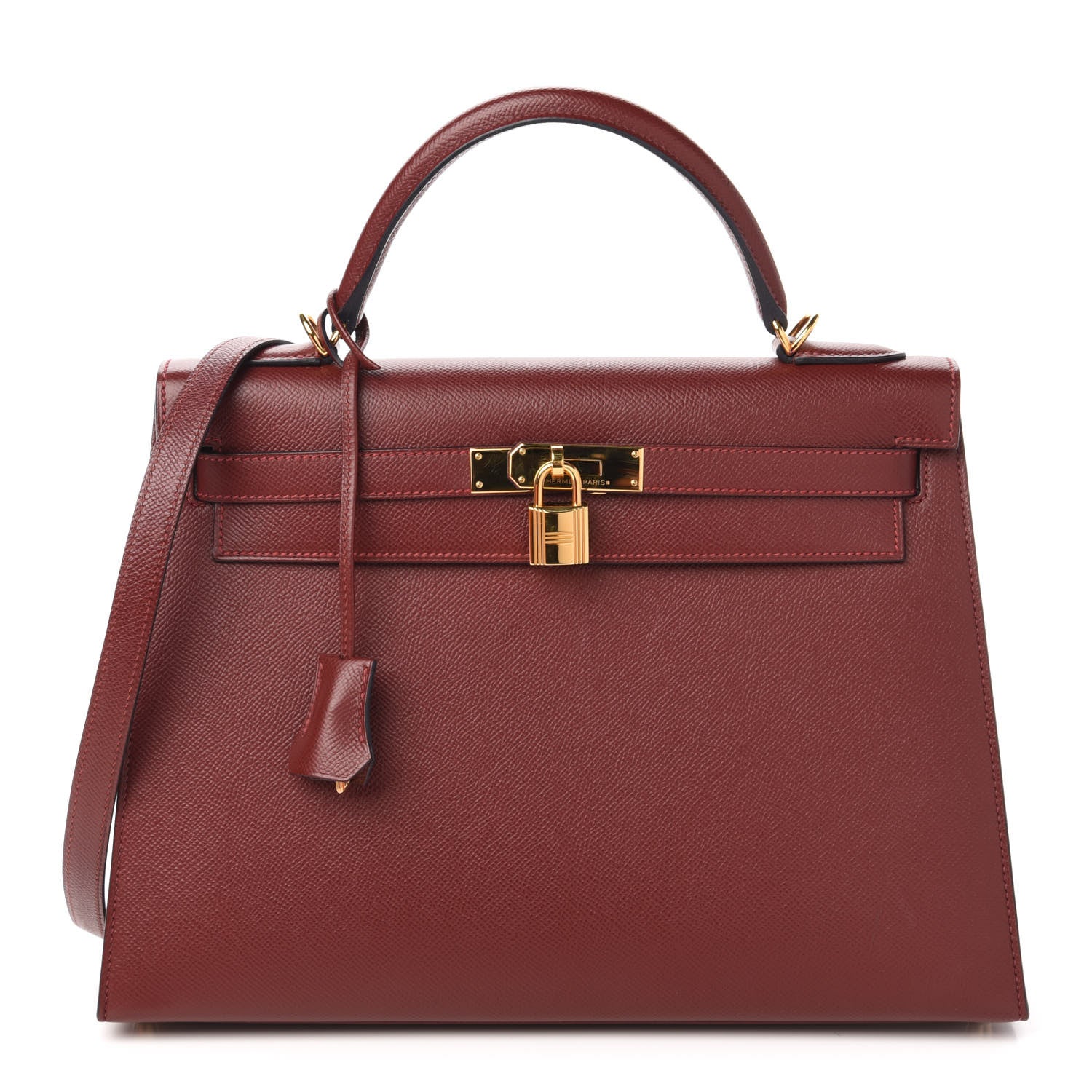 Hermes Epsom Kelly Sellier 32 Rouge H 1 of 11