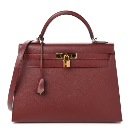 Hermes Epsom Kelly Sellier 32 Rouge H 1 of 11