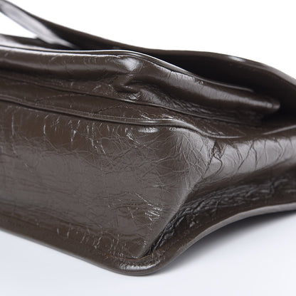 Saint Laurent Crinkled Calfskin Matelasse Monogram Medium Niki Chain Satchel Faggio 8 of 8