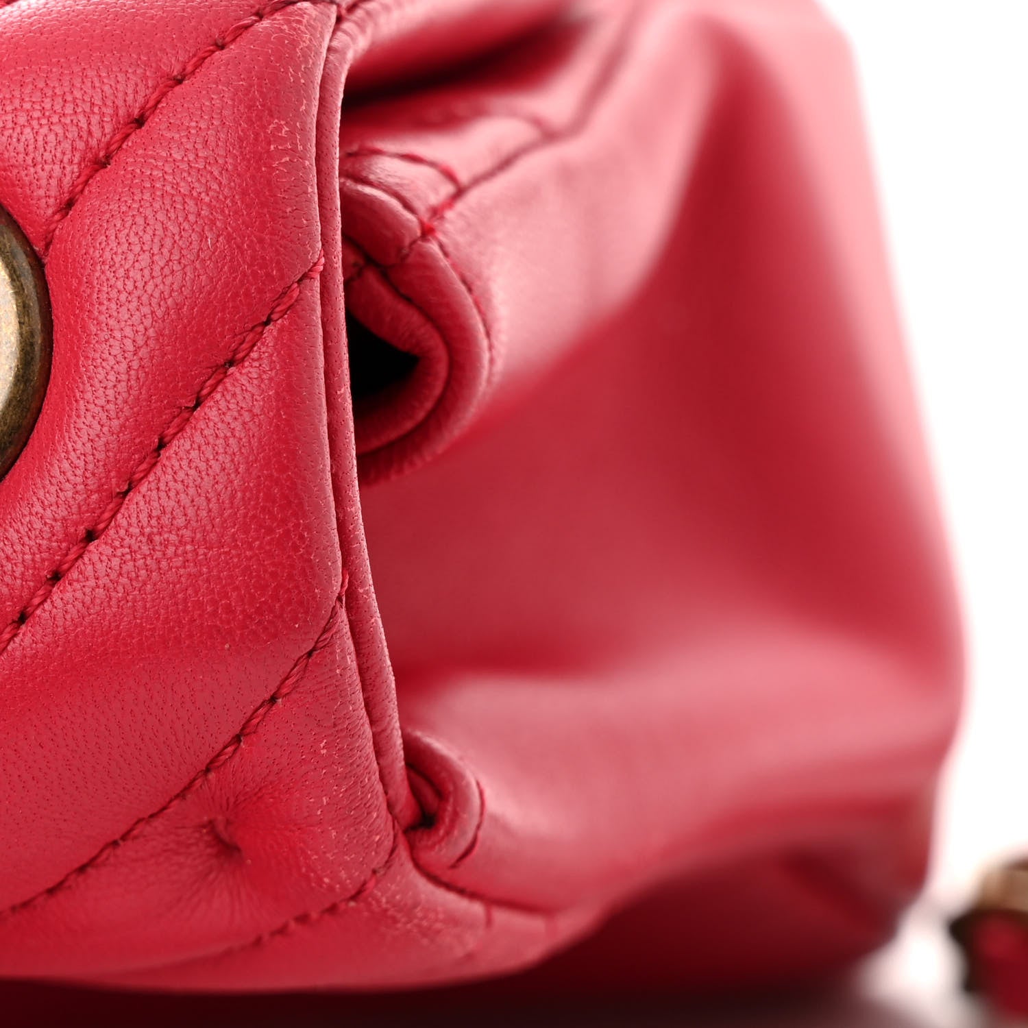 Chanel Lambskin Borse Romane Single Flap Dark Pink 14 of 14