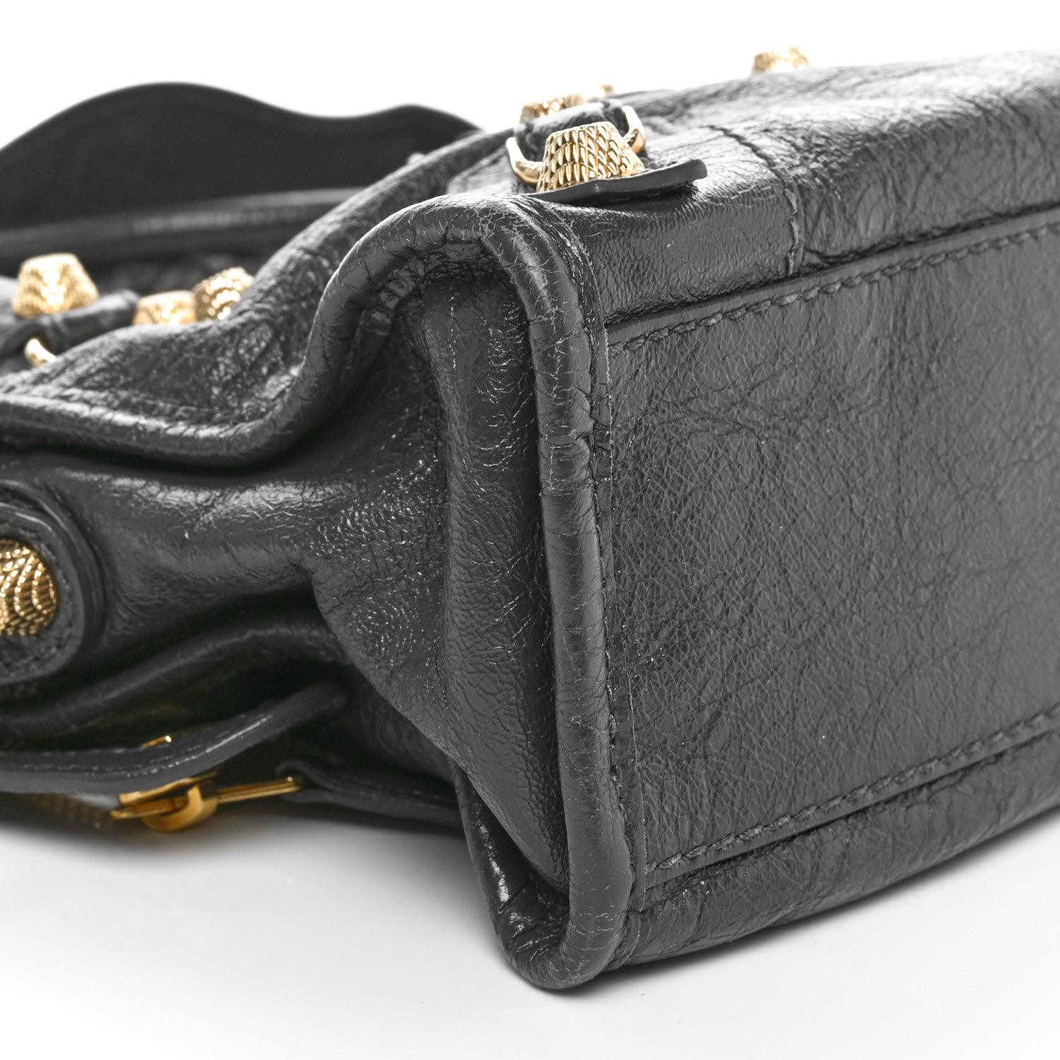 Balenciaga Agneau Giant 12 Gold Hardware Mini City Gris Fossile 9 of 11