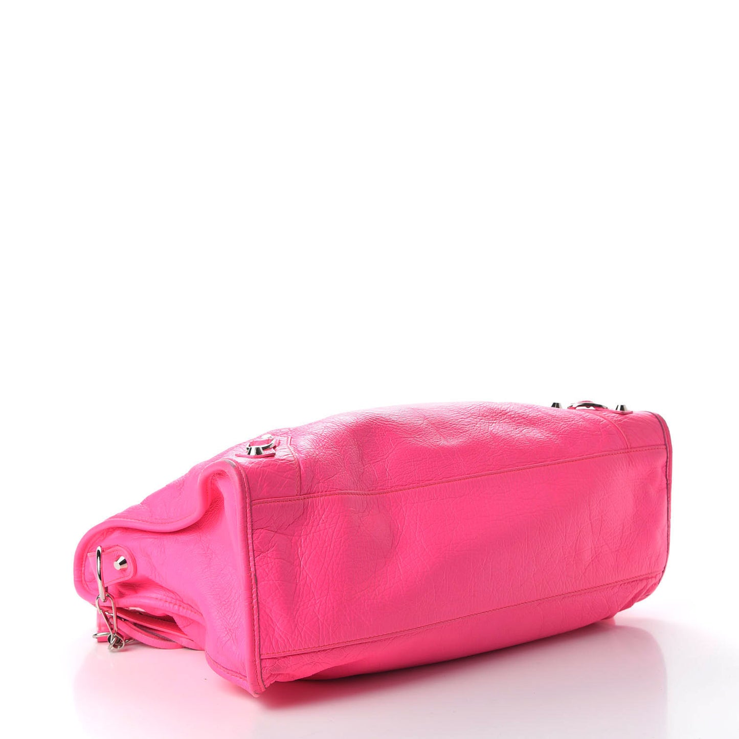 Agneau Classic Silver Hardware City Rose Fluo
