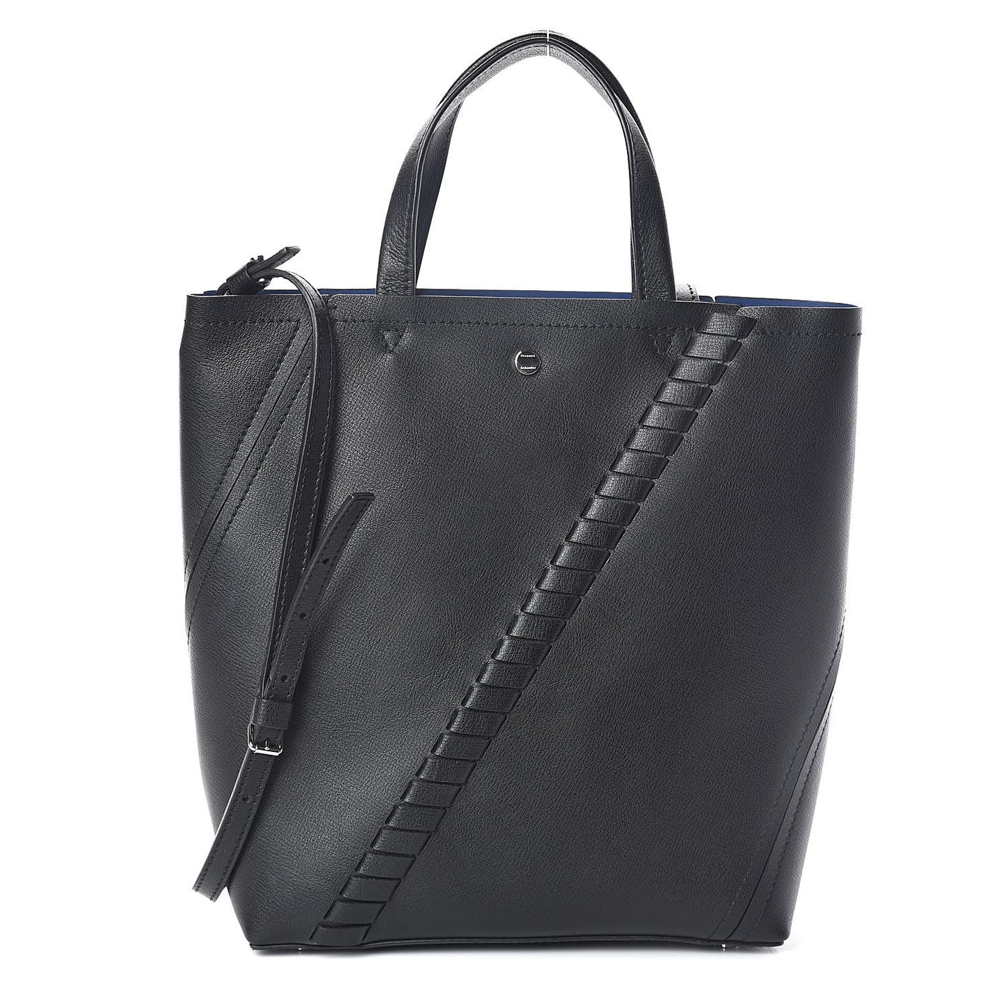 Calfskin Hex Tote Black