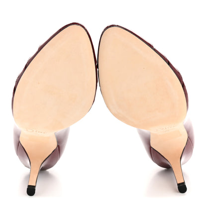 Christian Dior Patent D Glam Pumps 38 Rouge Fonce 6 of 12