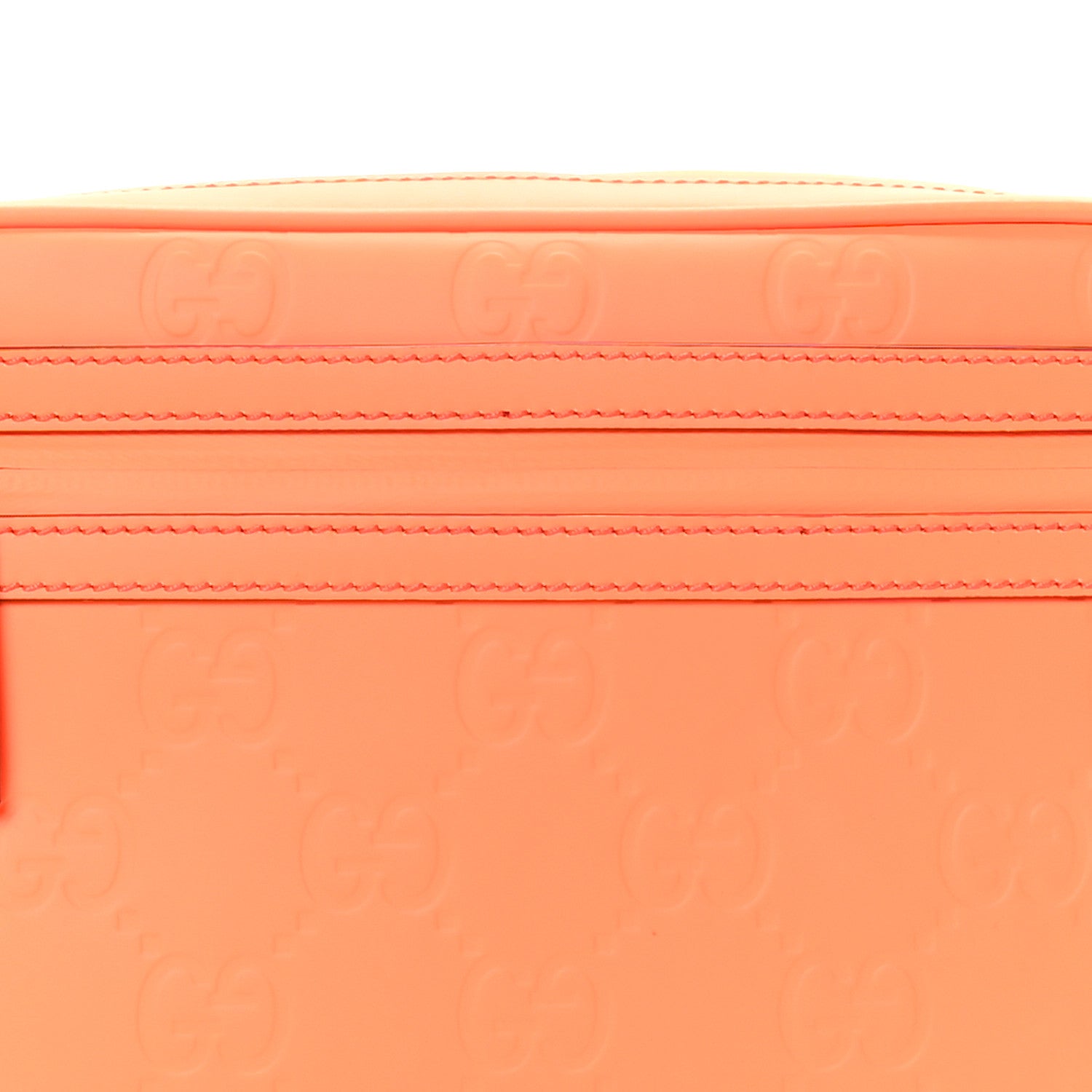 Gucci Rubber Effect Monogram GG Belt Bag New Orange Fluo 8 of 10