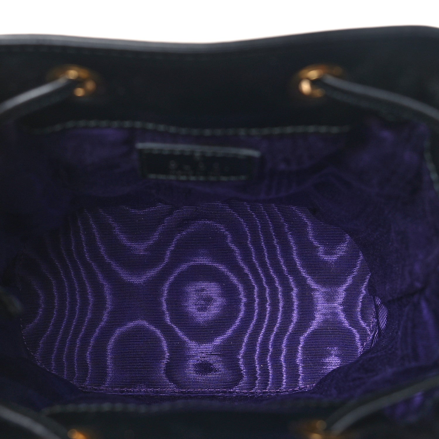 Gucci Nylon Calfskin Enamel GG Matelasse Bucket Bag Black 5 of 10