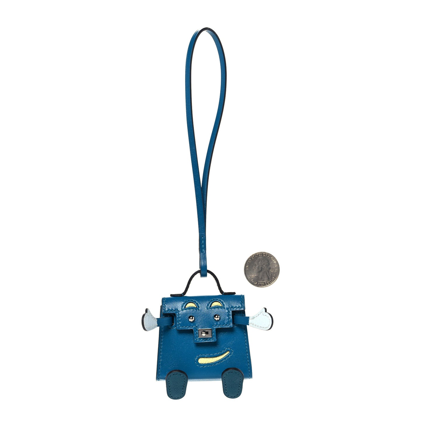 Tadelakt Chevre Mysore Kelly Quelle Idole Bag Charm Bleu Izmir Jaune Bourgeon Bleu Brume Vert Bosphore