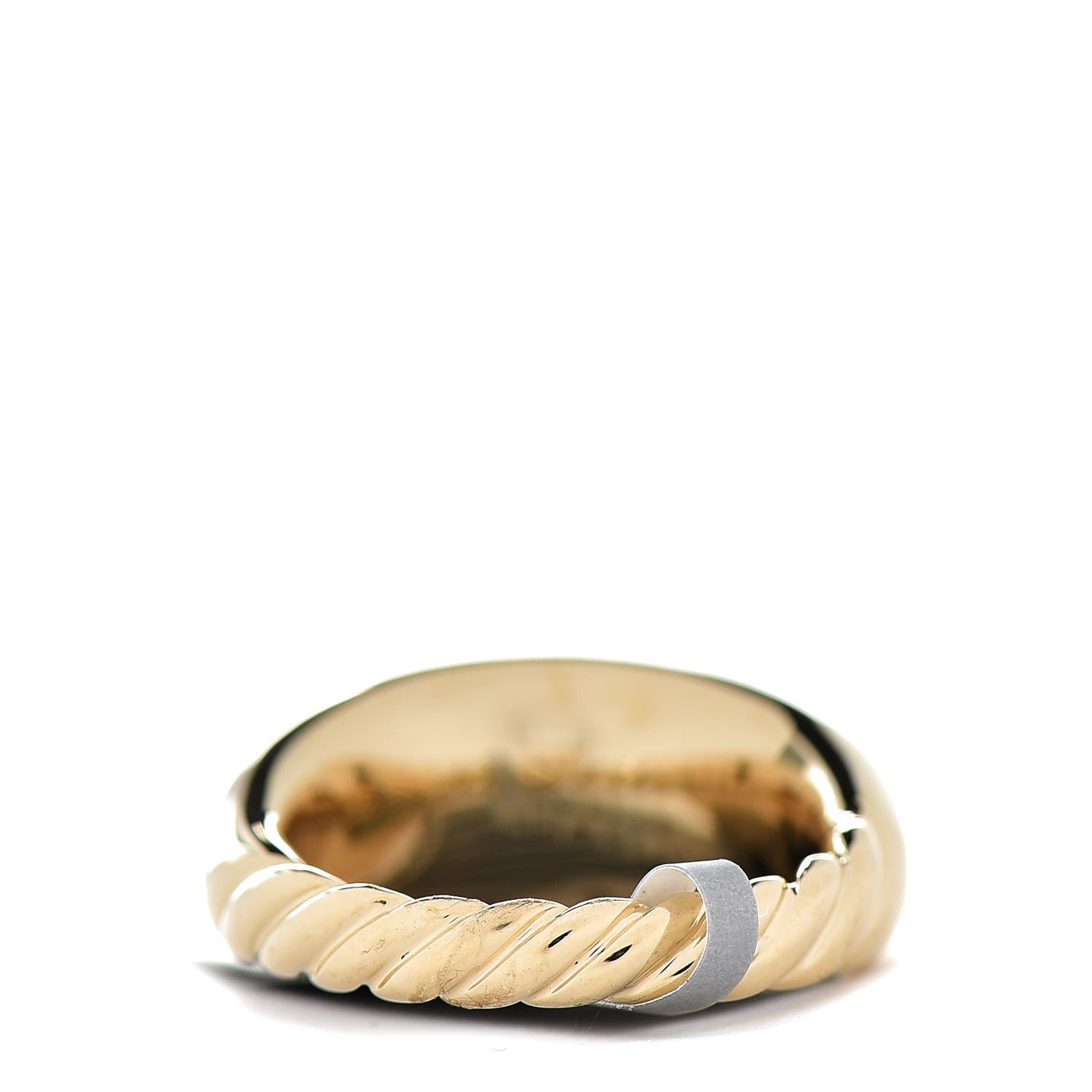 David Yurman 18K Yellow Gold Diamond 11mm Pure Form Ring 54 7 3 of 4