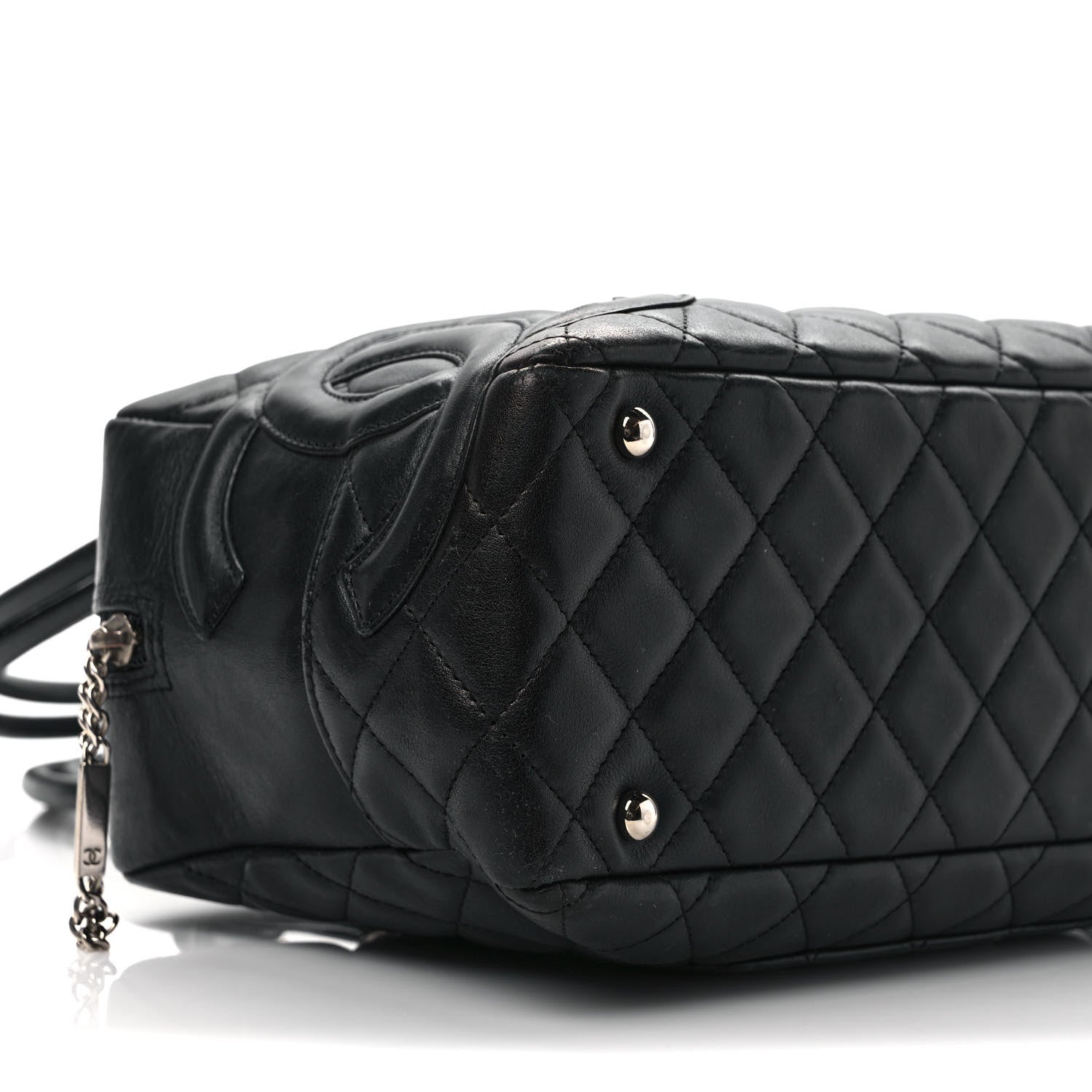 Chanel Calfskin Quilted Large Cambon Bowler Black 7 of 16