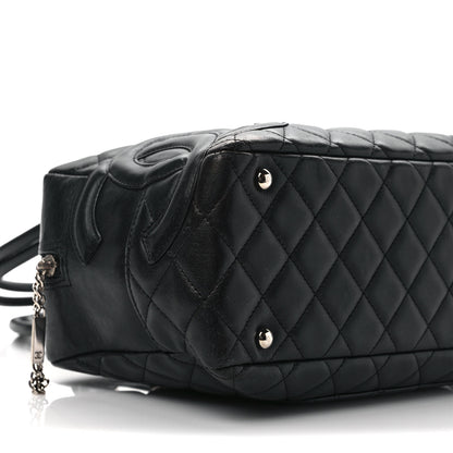 Chanel Calfskin Quilted Large Cambon Bowler Black 7 of 16