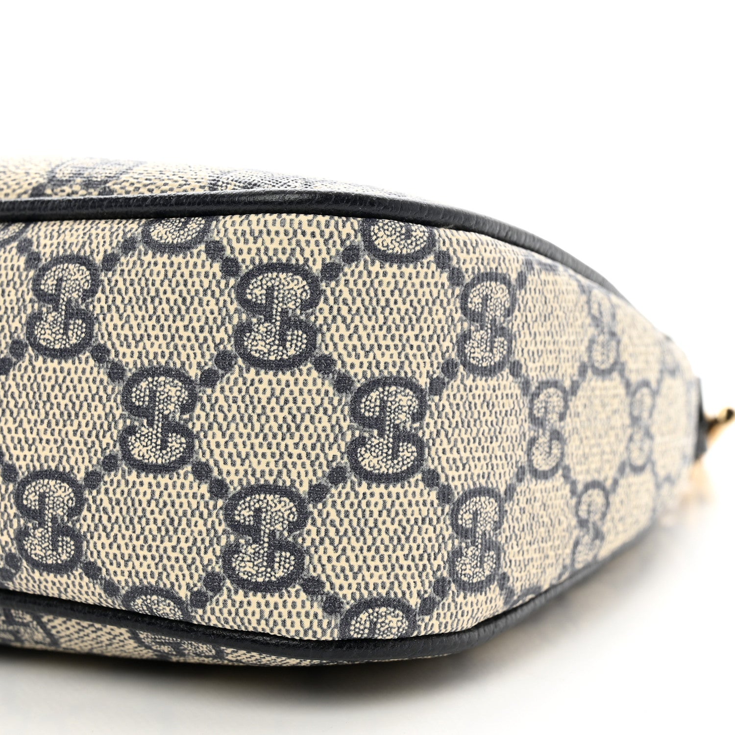 Gucci GG Supreme Monogram Textured Dollar Calfskin Web Small Ophidia GG Handbag Beige Blue 10 of 10