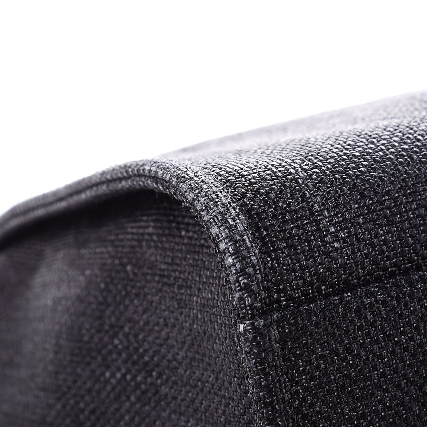 Woven Straw Raffia Large Deauville Tote Black