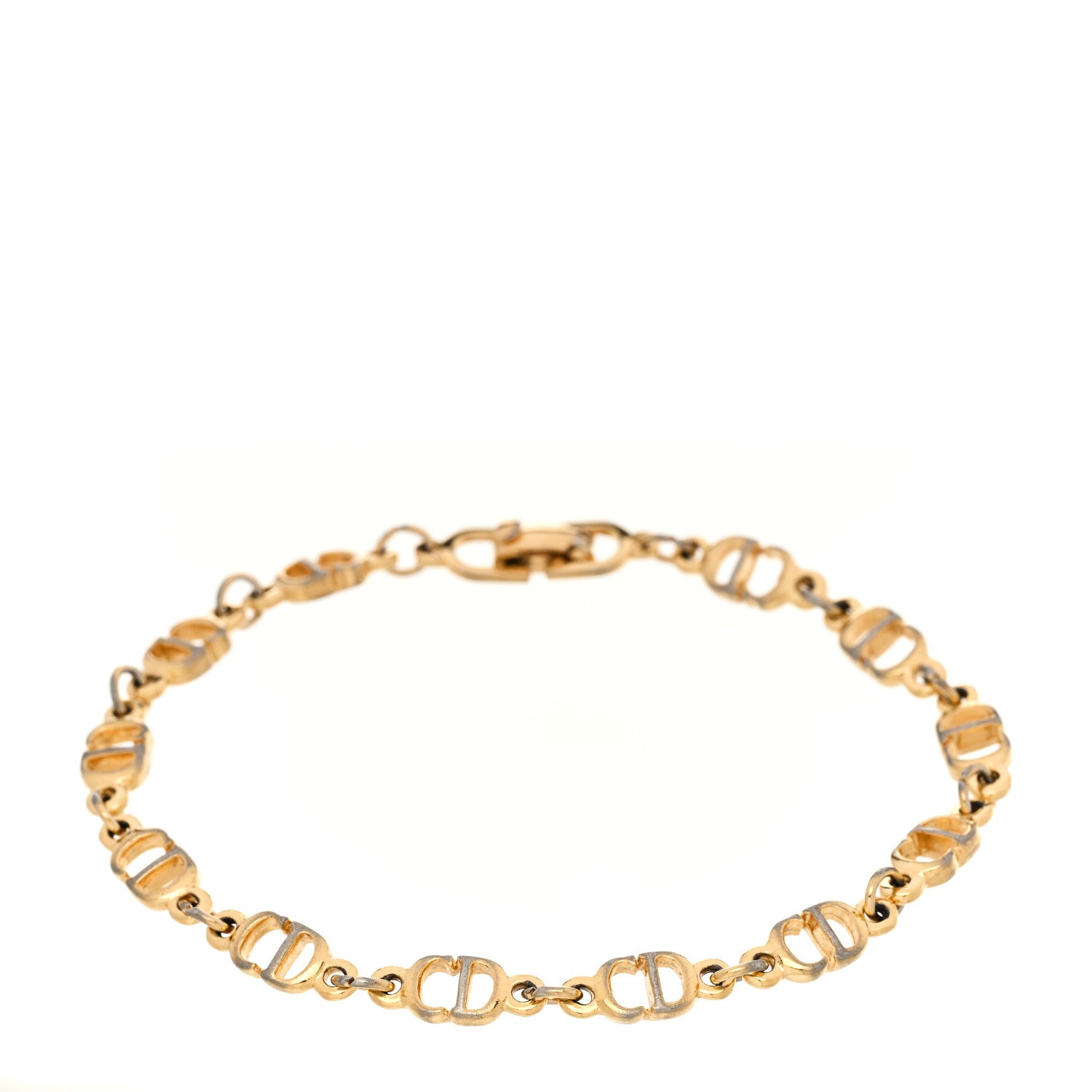 Christian Dior Metal CD Chain Bracelet Gold 1 of 4