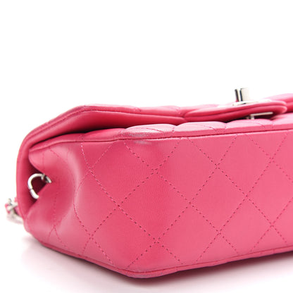 Chanel Lambskin Quilted Mini Rectangular Flap Pink 7 of 9