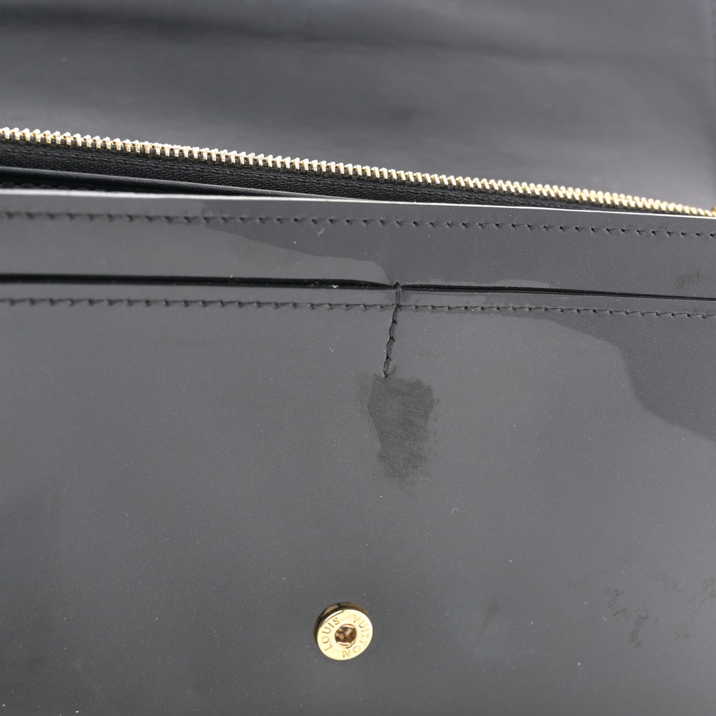 Patent Louise Clutch Black