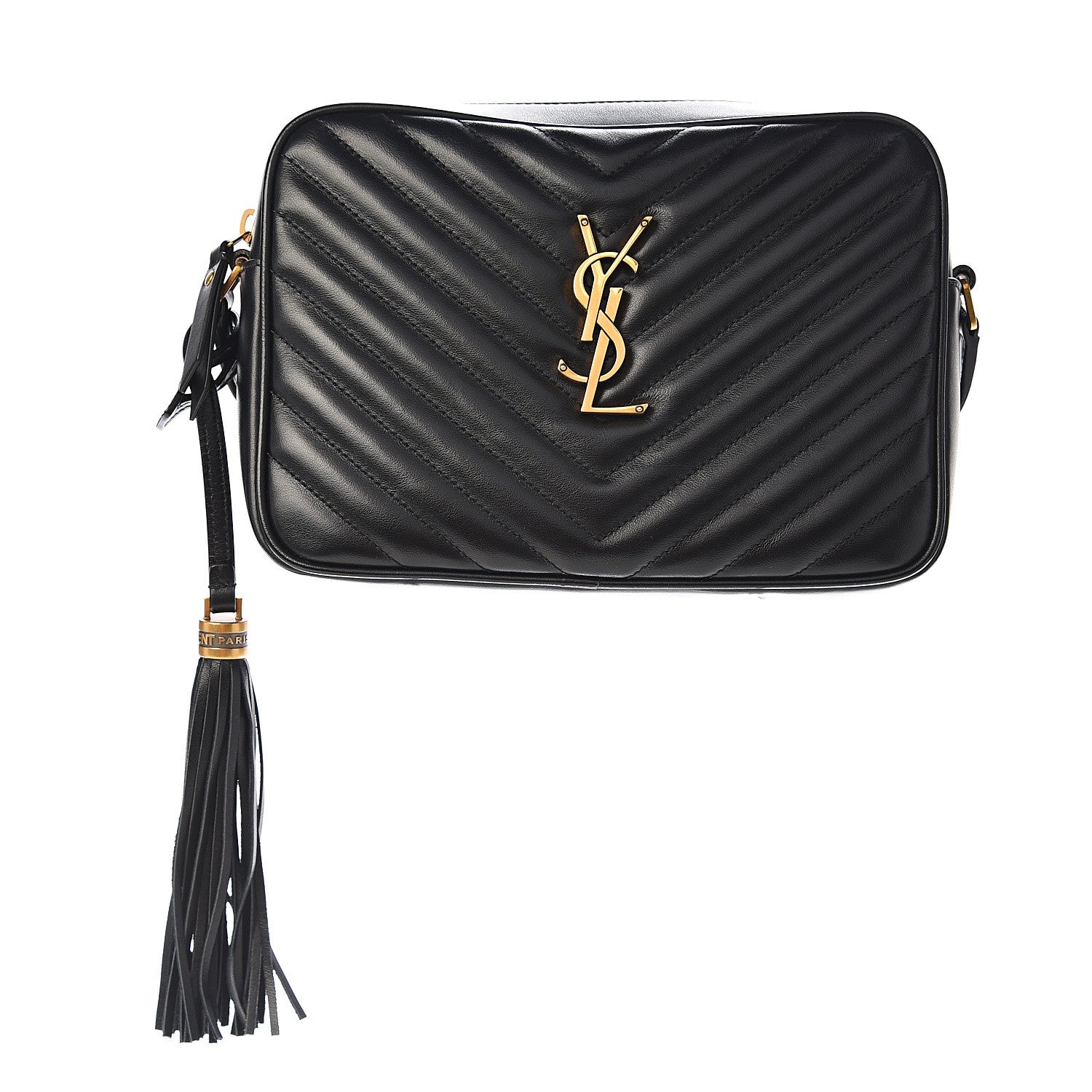 Saint Laurent Calfskin Matelasse Monogram Lou Camera Bag Black 1 of 8