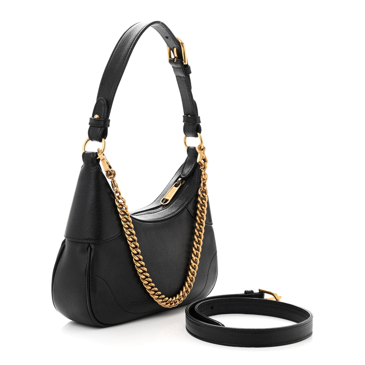 Goatskin Small Aphrodite Shoulder Bag Black