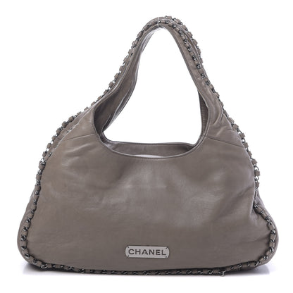 Chanel Lambskin Chain Hobo Grey 1 of 17