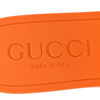 Gucci Rubber Interlocking G Womens Slide Sandals 38 Persimmon Orange 8 of 11