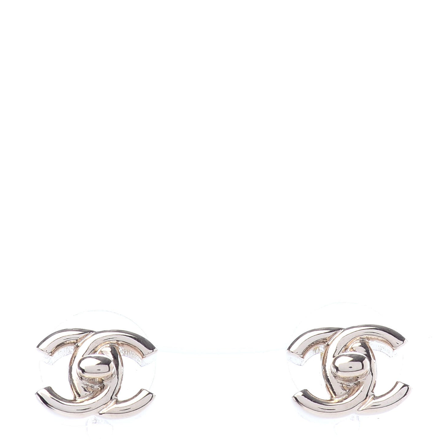 Metal CC Turnlock Earrings Gold