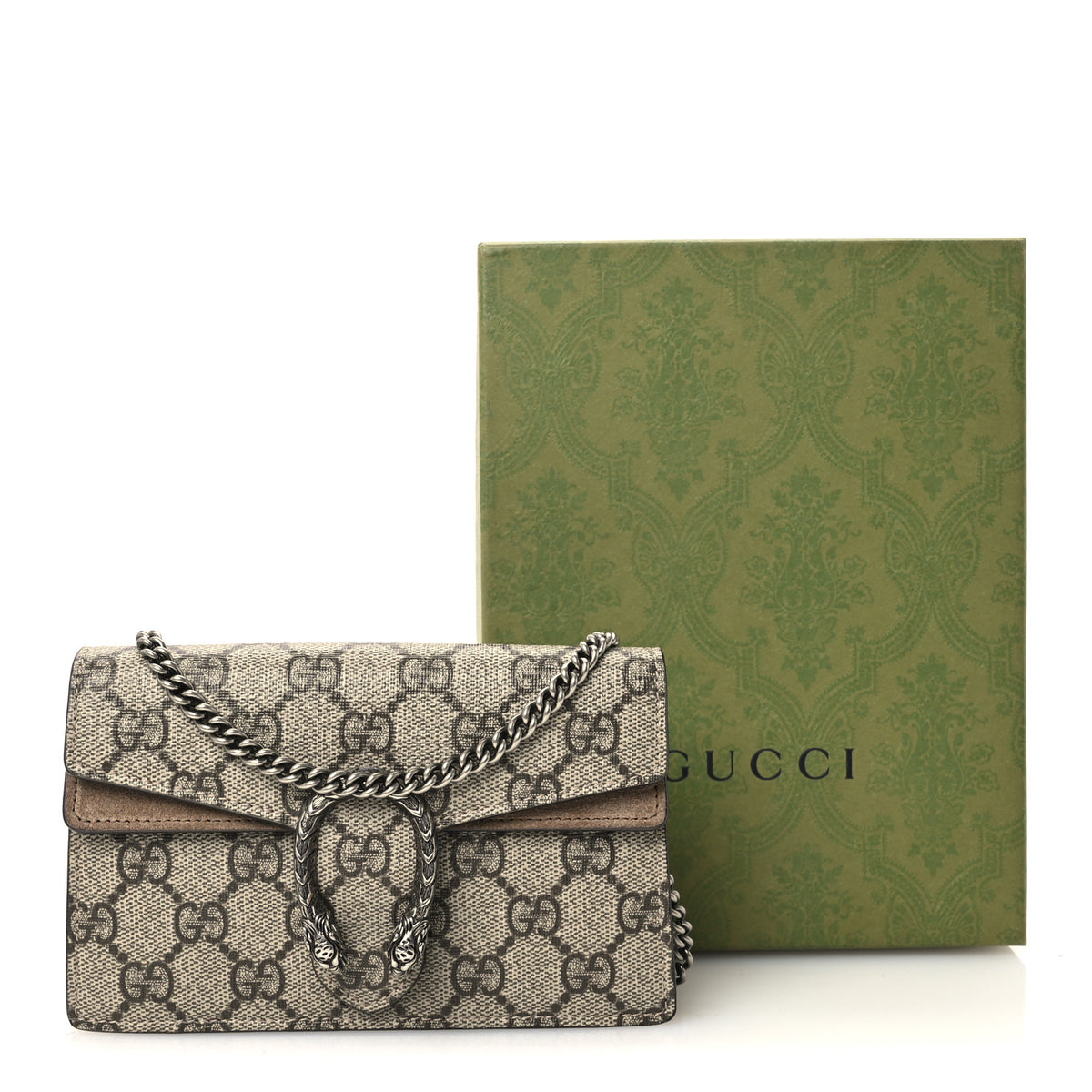 GG Supreme Monogram Super Mini Dionysus Shoulder Bag Taupe