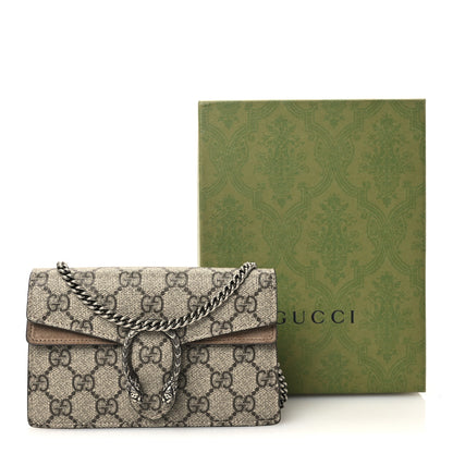 Gucci GG Supreme Monogram Super Mini Dionysus Shoulder Bag Taupe 10 of 10