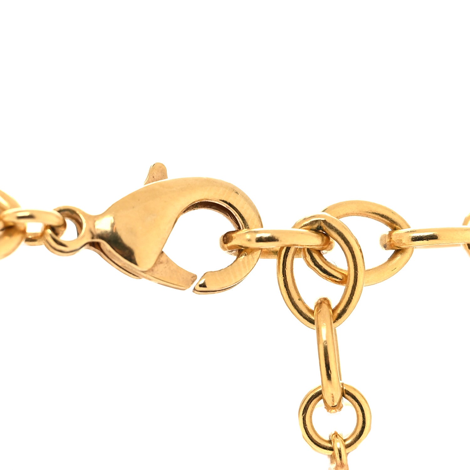 Christian Dior Metal Wide CD Logo Chain Link Choker Necklace Gold 4 of 5