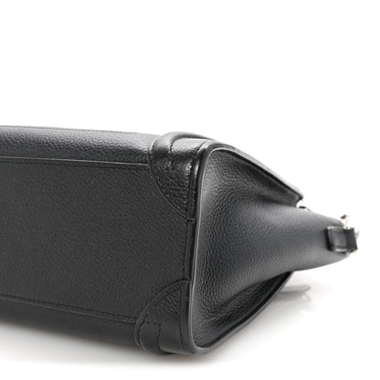 Celine Drummed Calfskin Nano Luggage Black 9 of 9