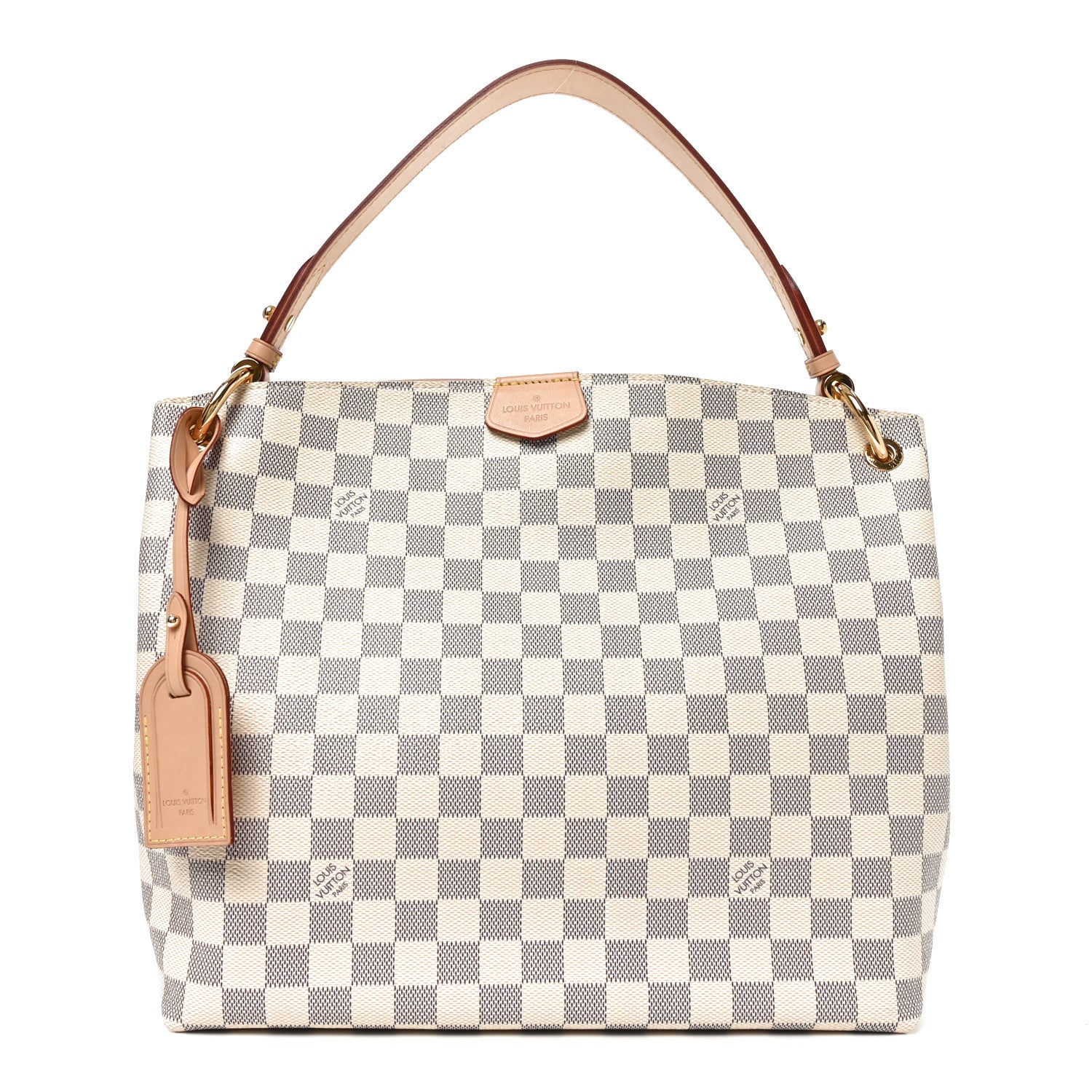 Louis Vuitton Damier Azur Graceful MM Rose Ballerine 1 of 9