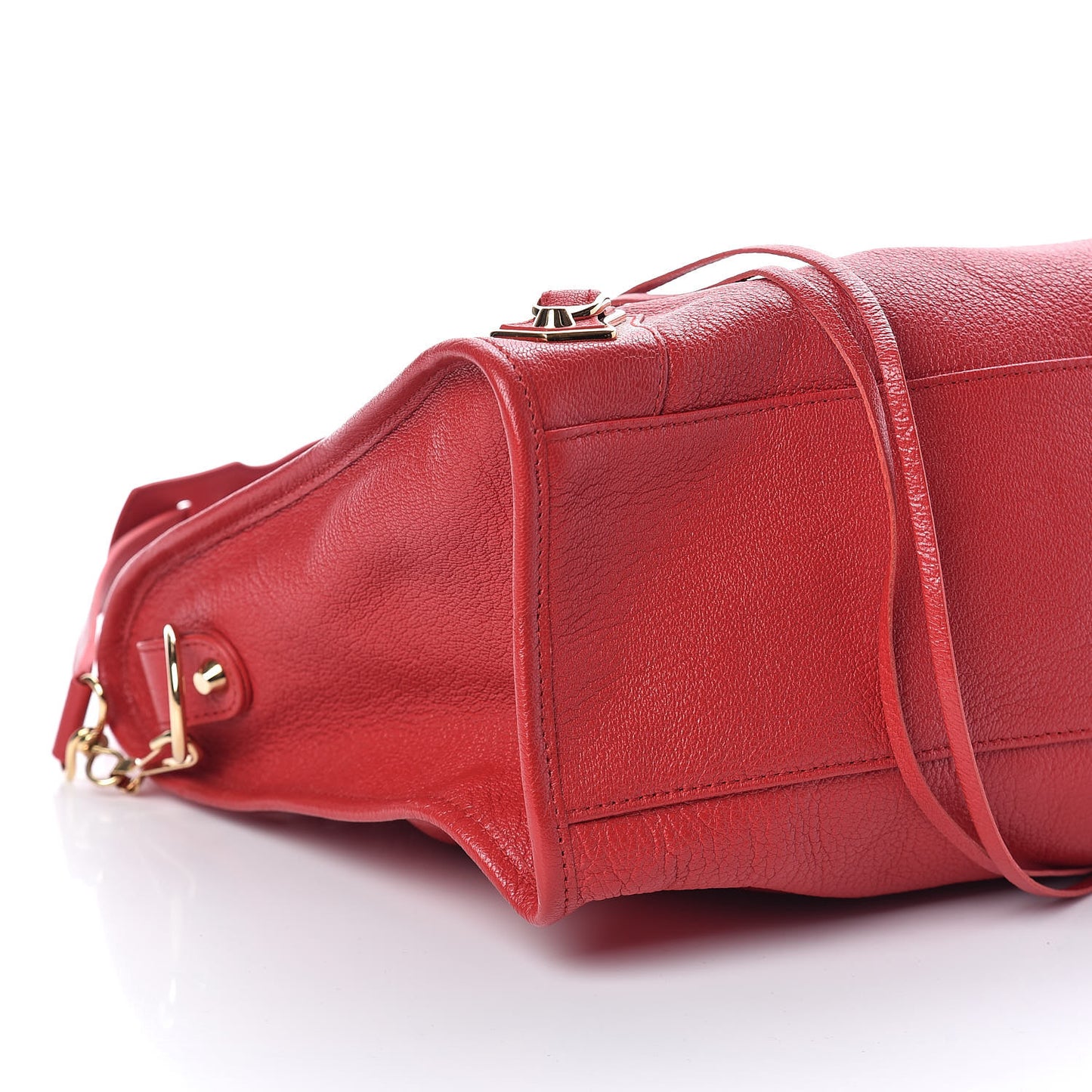 Chevre Gold Metallic Edge Hardware City Rouge Grenade