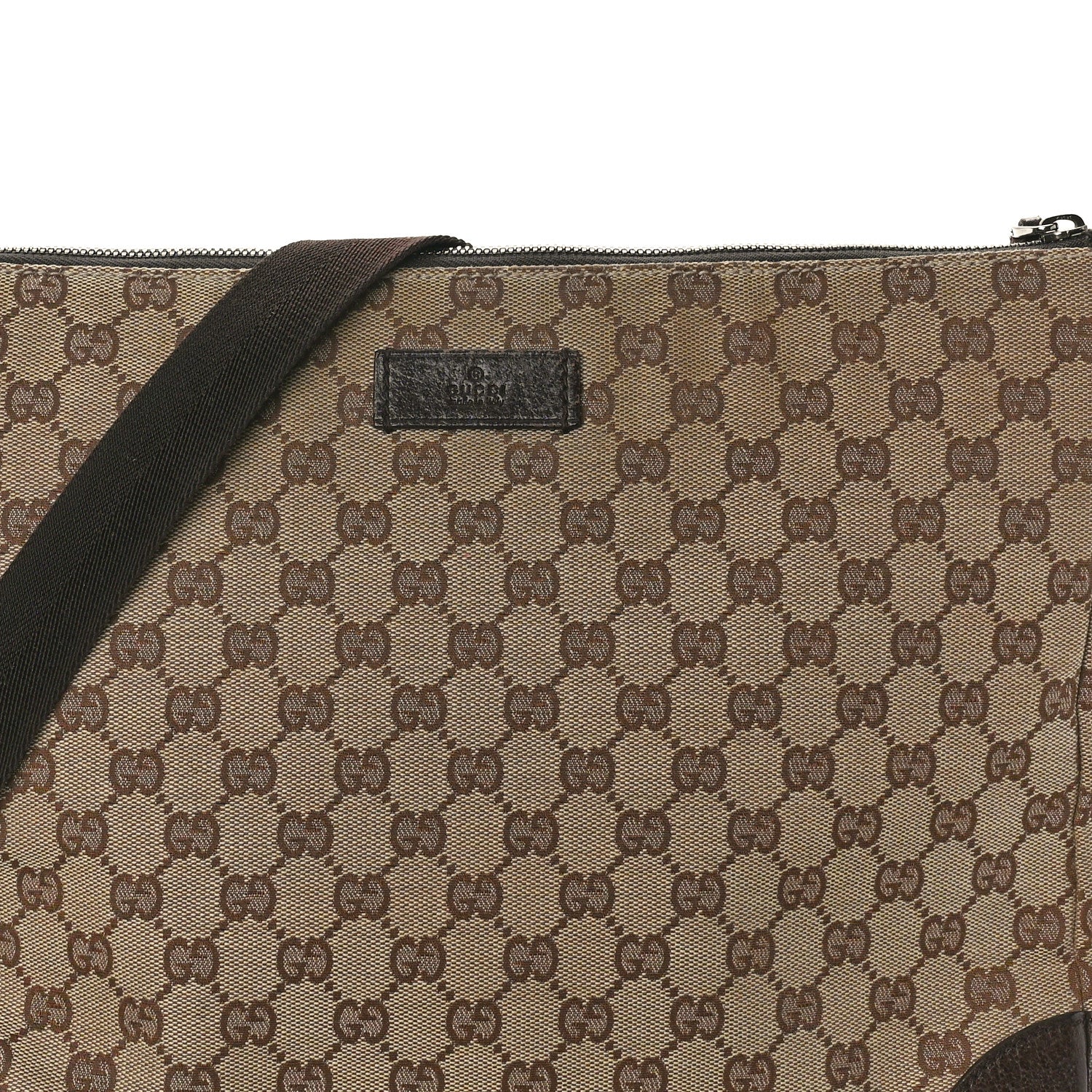 Gucci Monogram Flat Messenger Bag Ebony 8 of 14