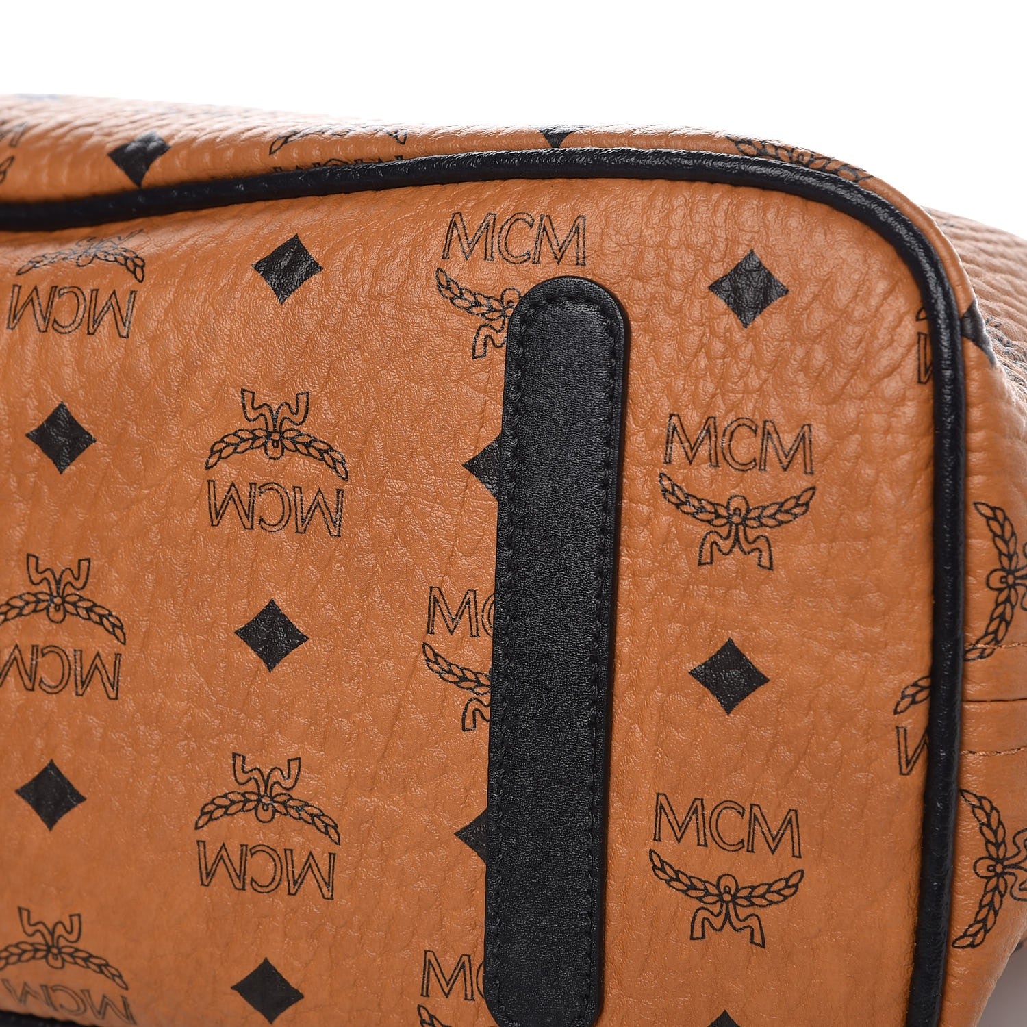 MCM Visetos Medium Project Reversible Shopper Tote Cognac 22 of 22