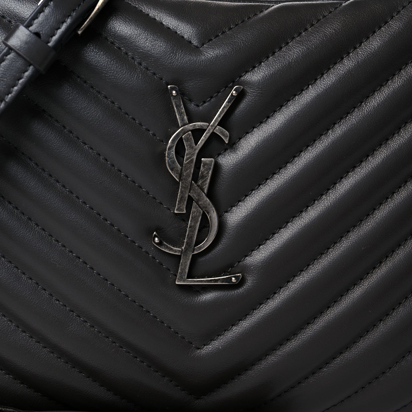 Calfskin Matelasse Monogram Lou Camera Bag Black