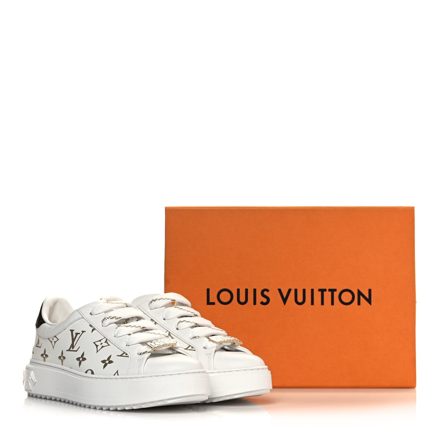 Monogram Time Out Sneakers 38 Gold