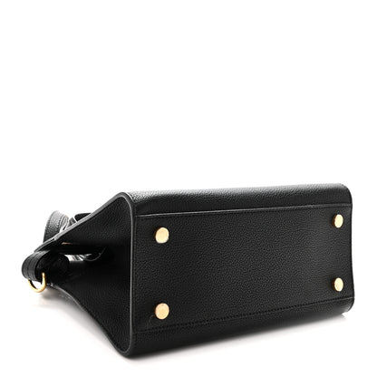 Burberry Grainy Calfskin Nova Check Mini Cotswolds Tote Black 4 of 9