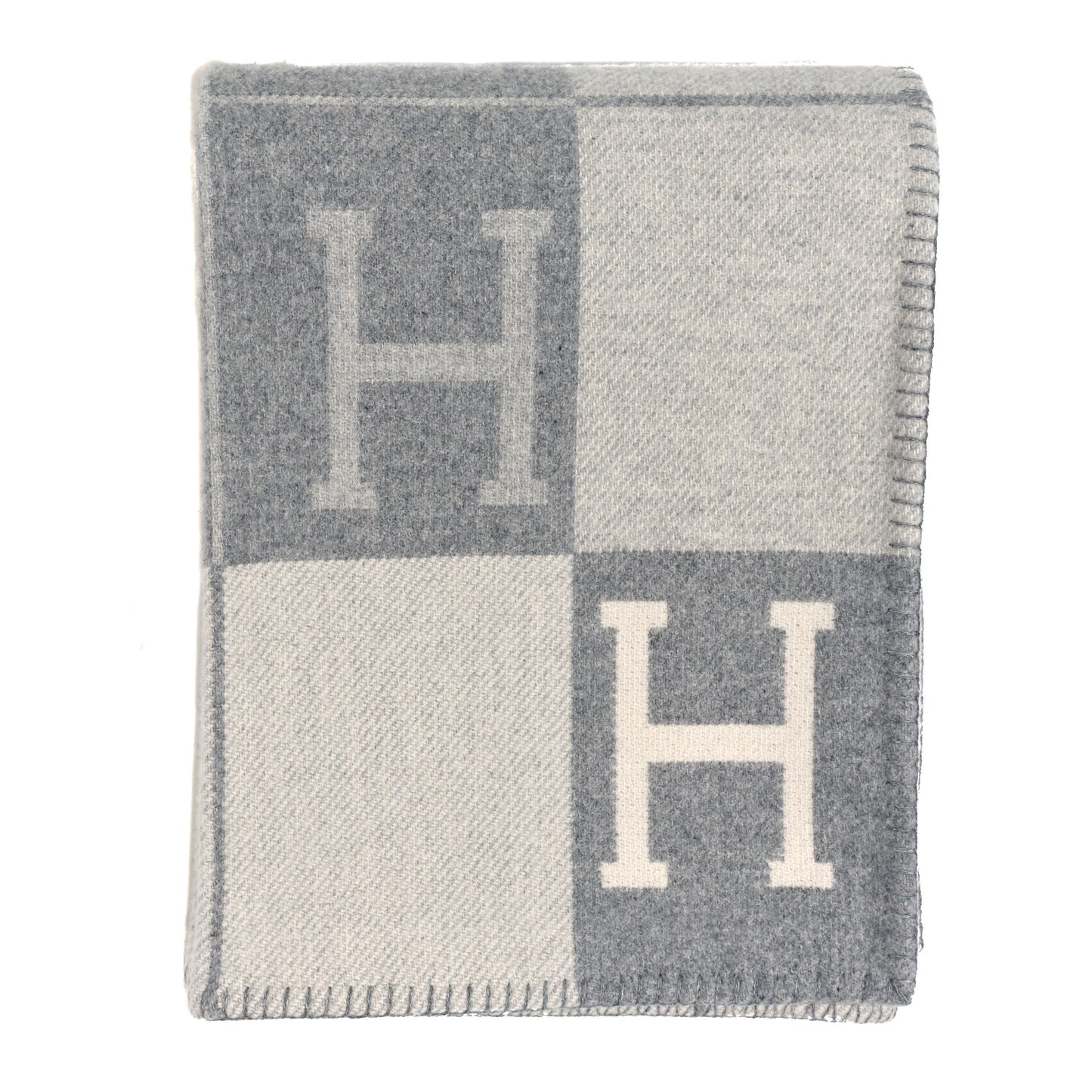 Wool Cashmere Avalon III Blanket Ecru Gris Clair