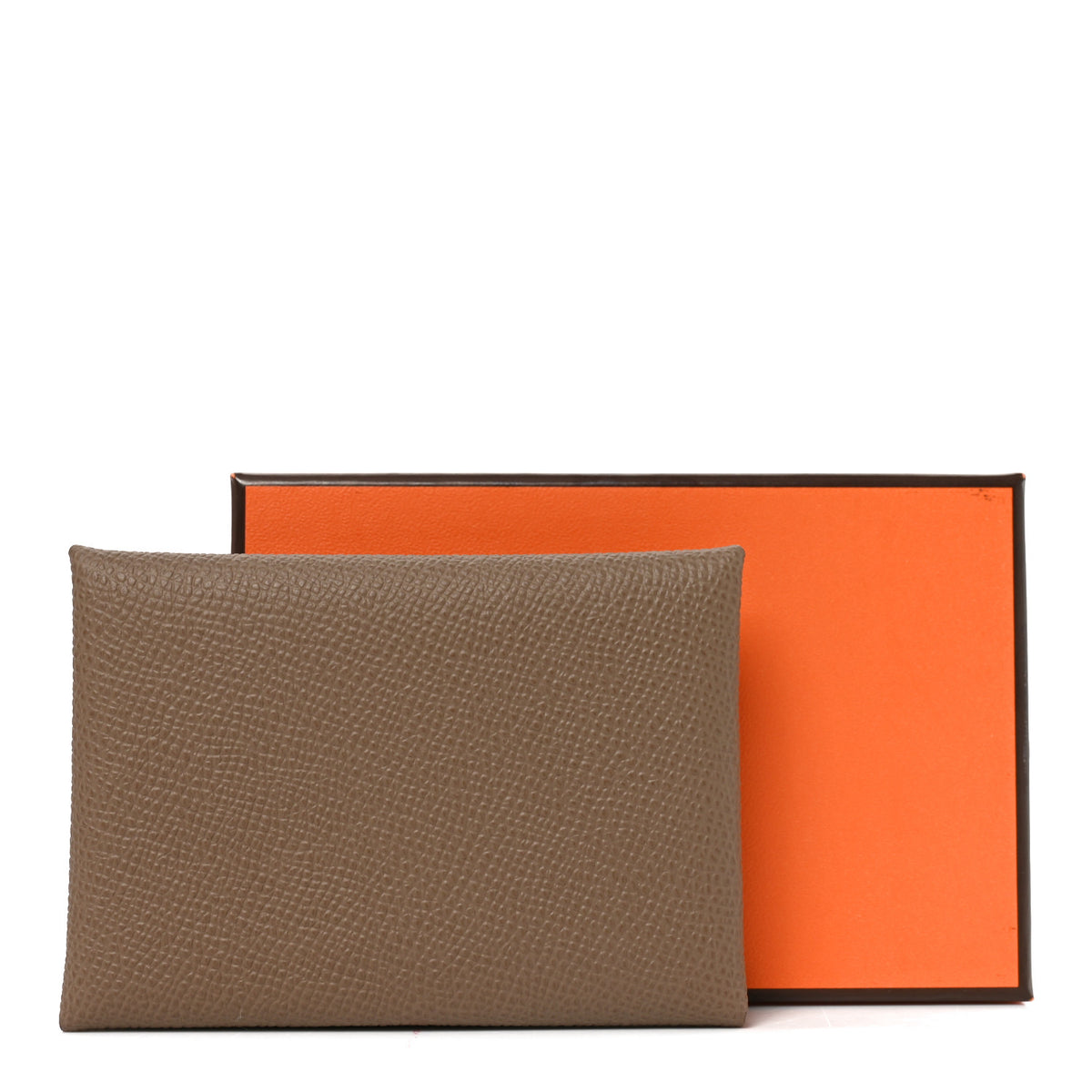 Epsom Calvi Duo Card Case Etoupe