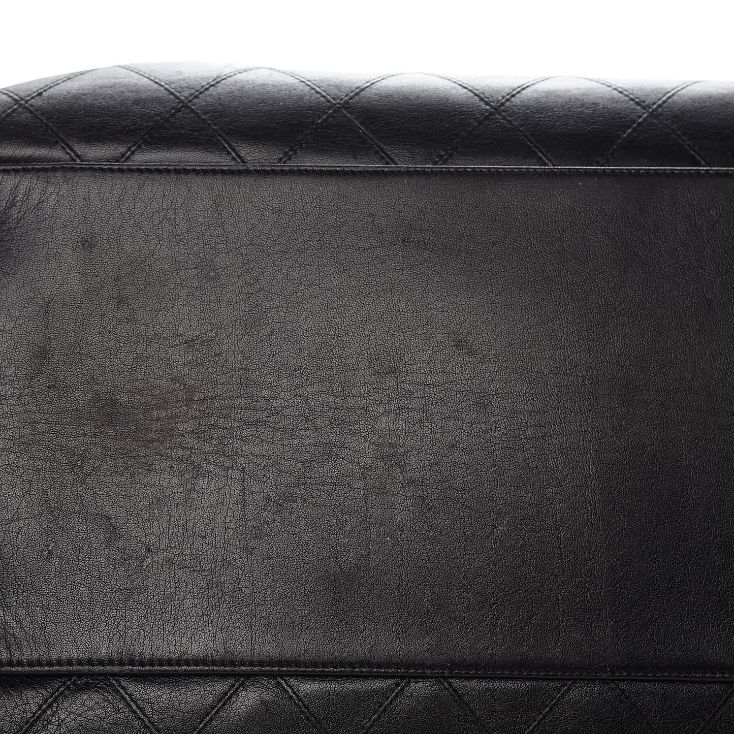Calfskin Stitched XL Weekender Black