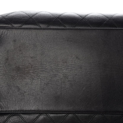 Chanel Calfskin Stitched XL Weekender Black 13 of 24