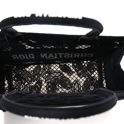 Christian Dior Embroidered 3D Macrame D-Lace Butterfly Medium Book Tote Black 4 of 9