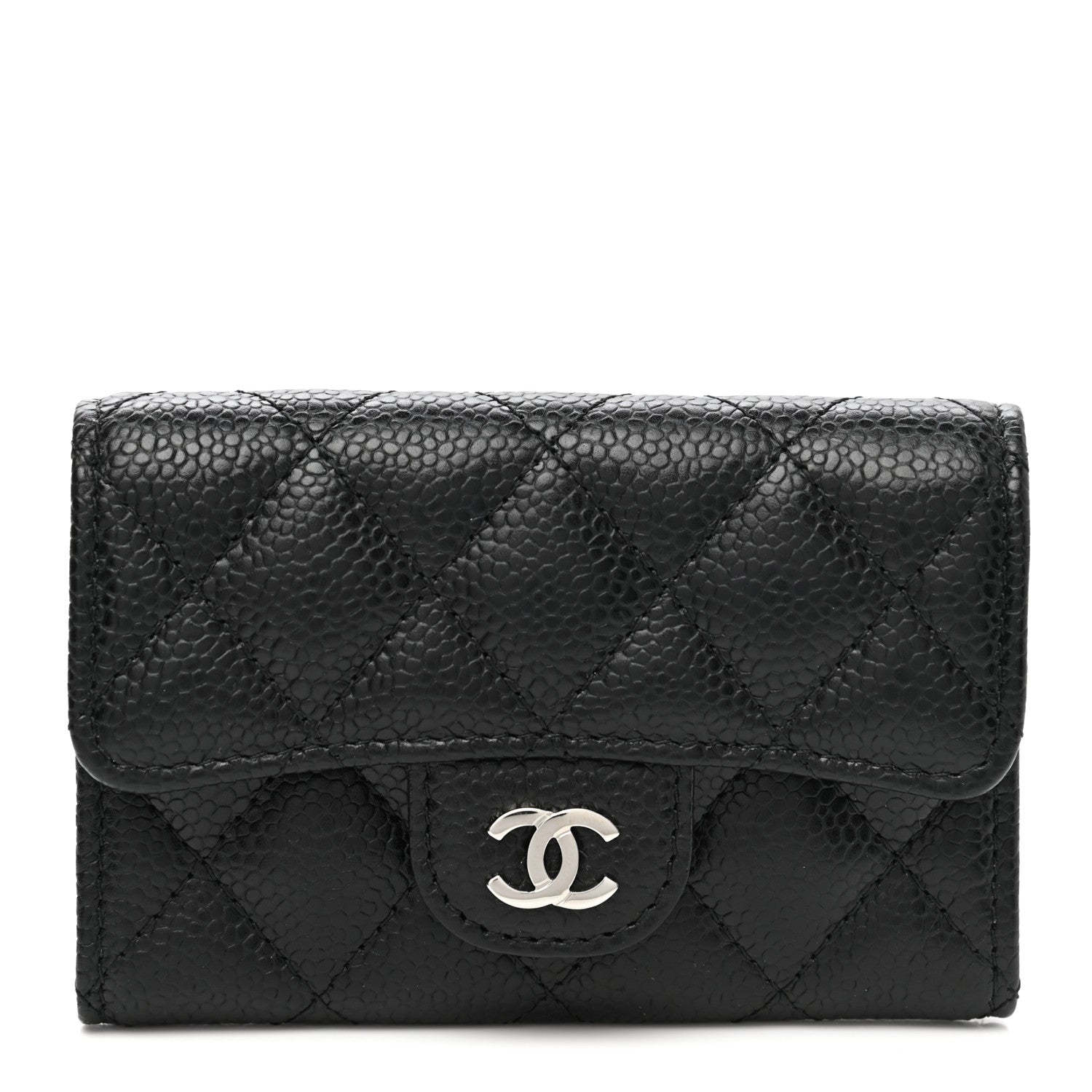 Chanel Caviar Quilted Flap Card Holder Black 1 of 9