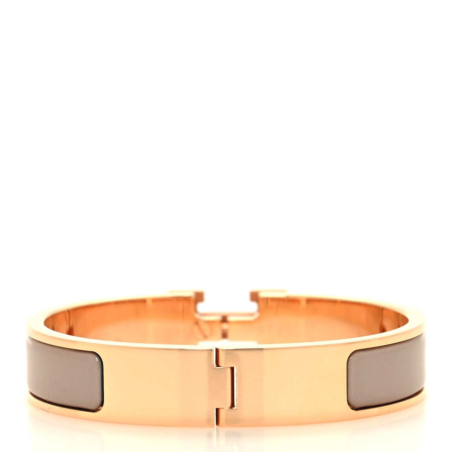 Hermes Enamel Narrow Clic Clac H Bracelet PM Marron Glace 3 of 5