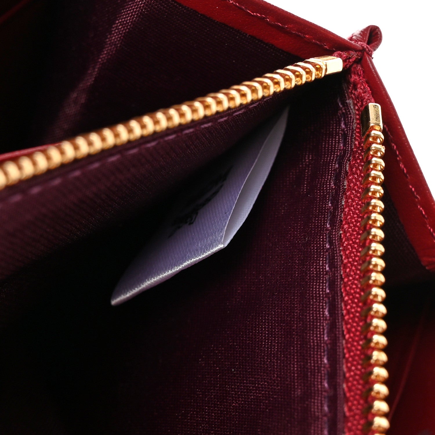 MCM Calfskin Fontanellas Park Avenue Milla Zip Around Wallet Burgundy 7 of 9
