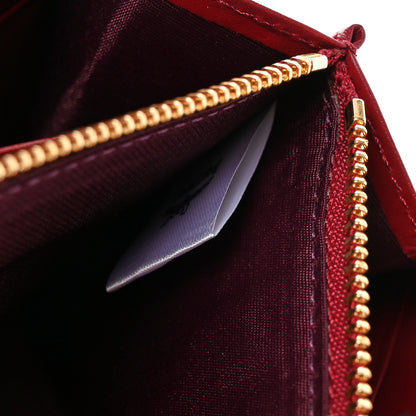 MCM Calfskin Fontanellas Park Avenue Milla Zip Around Wallet Burgundy 7 of 9