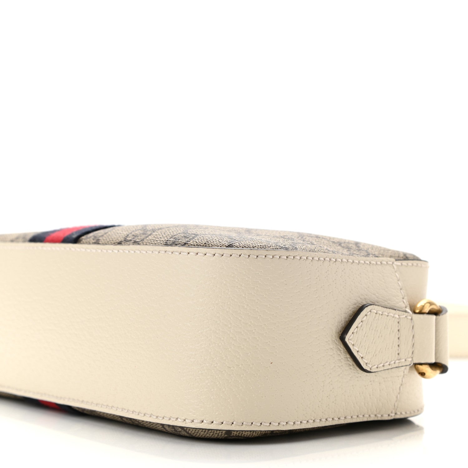 Gucci GG Supreme Monogram Textured Calfskin Web Small Ophidia Camera Bag Beige Ebony Mystic White 10 of 10