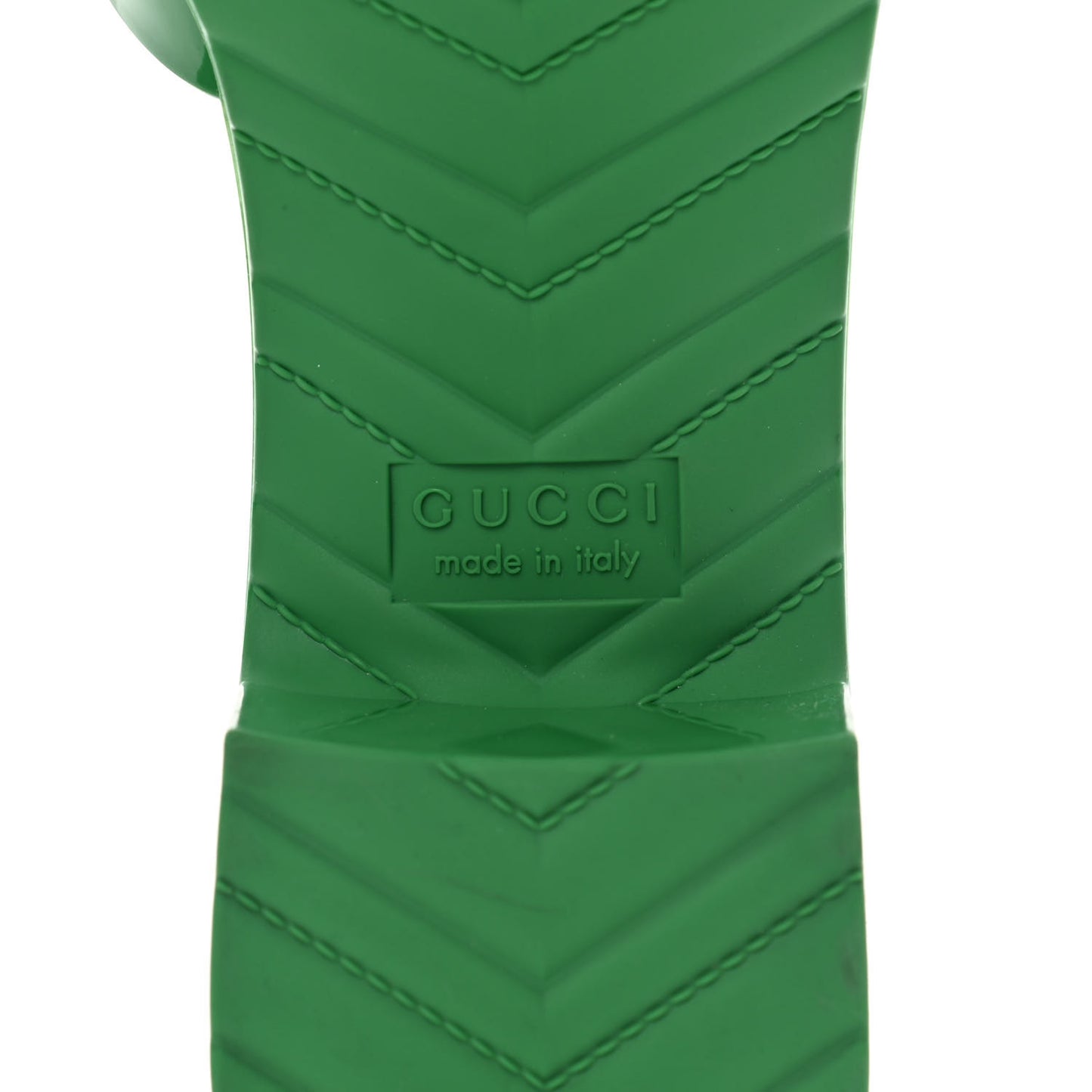 Rubber Gucci Logo Womens Platform 20/60mm Slide Sandals 39 New Shamarock