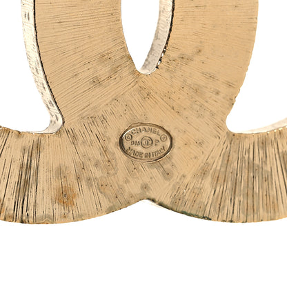 Chanel Pearl Enamel CC Brooch Black Gold 3 of 4