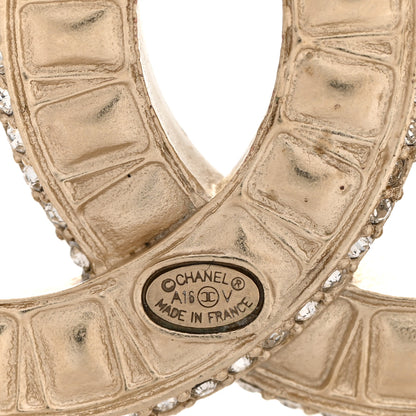 Chanel Baguette Crystal CC Brooch Gold 4 of 4