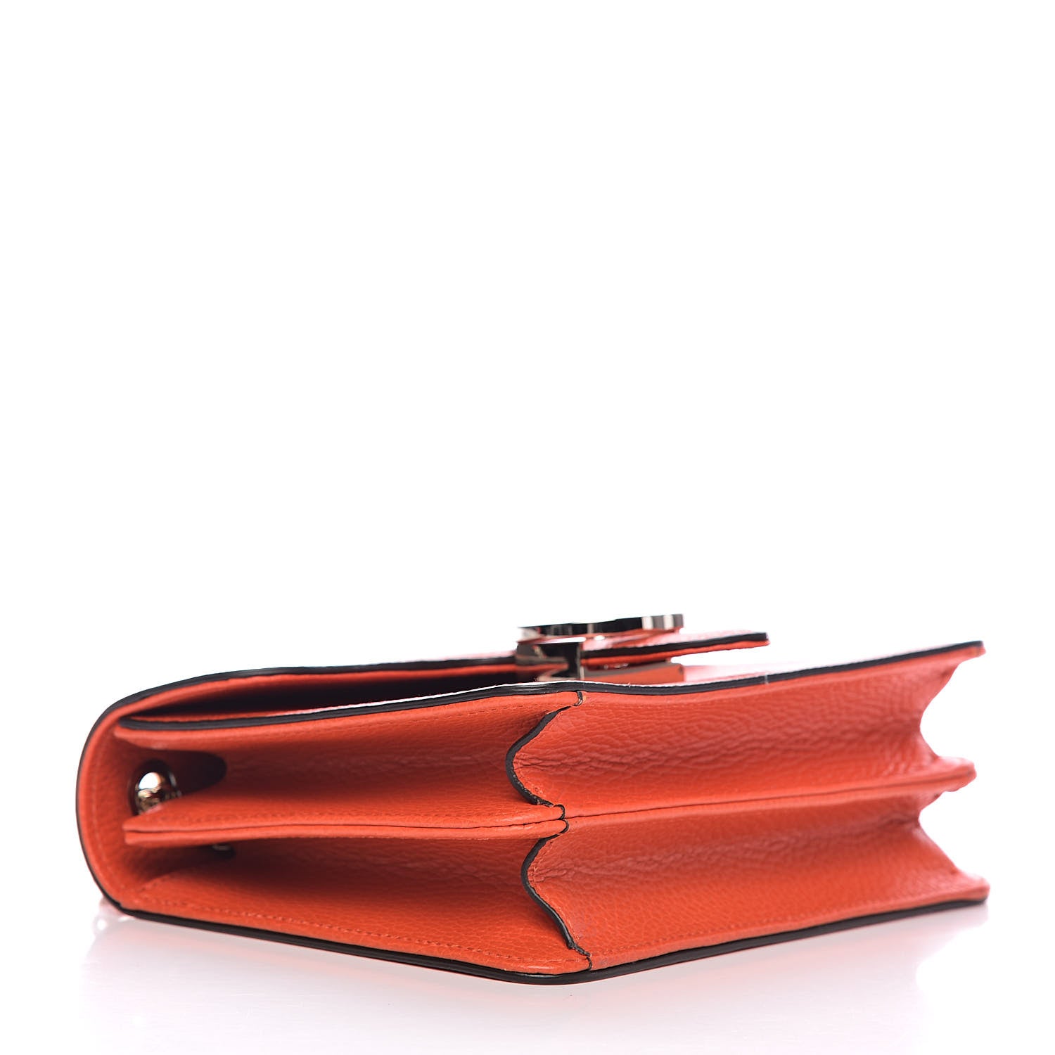 Gucci Dollar Calfskin Small Interlocking G Shoulder Bag Sun Orange 4 of 10